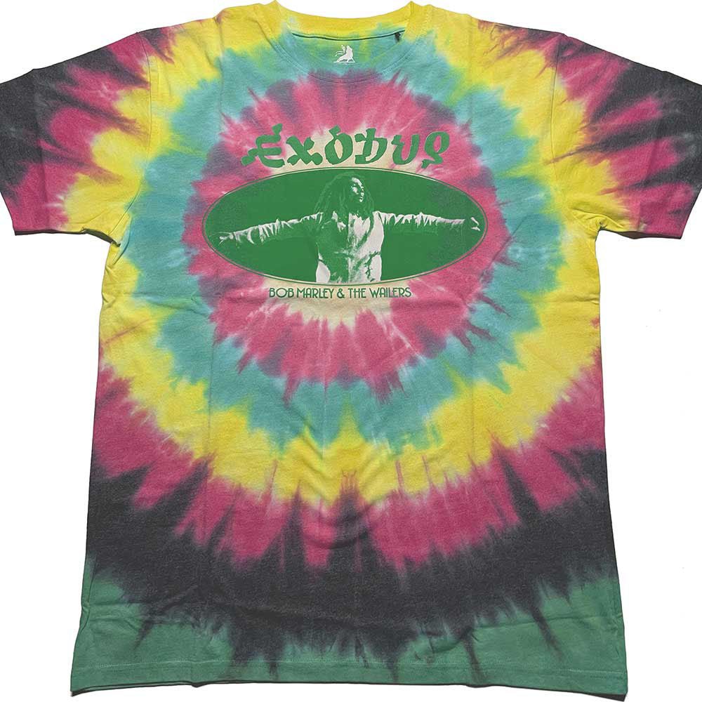 BOB MARLEY ボブマーリー (生誕 80年 ) - Exodus Oval / タイダイ / Tシャツ / メンズ - PGS